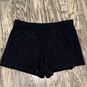 Athletic Works Black Athletic Shorts with Elastic Waistband